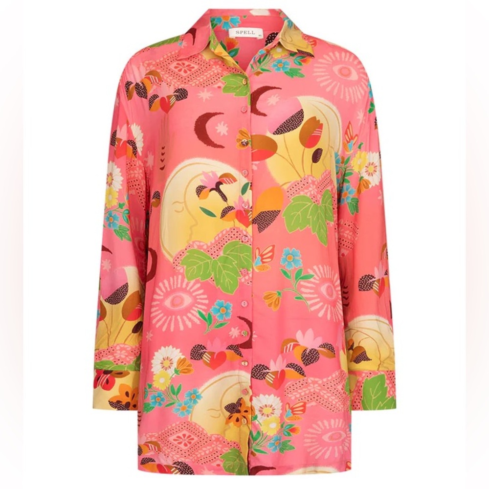 ✨HP✨ SPELL LIBERTINE SHIRT DRESS (L) - Picture 9 of 12